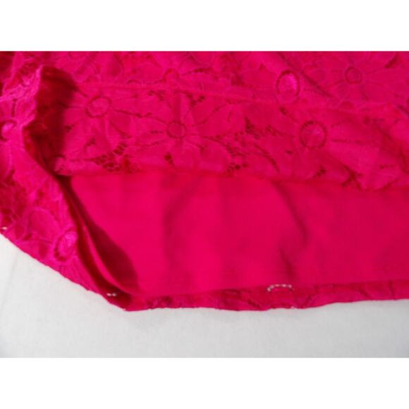 Tiana B Dress Large Pink Sundress Eyelet Bright Lined Crochet Boho Coquette NWT - Picture 13 of 14